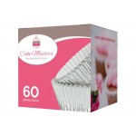 Хартиени капсули сребро 5 см, 60 бр.